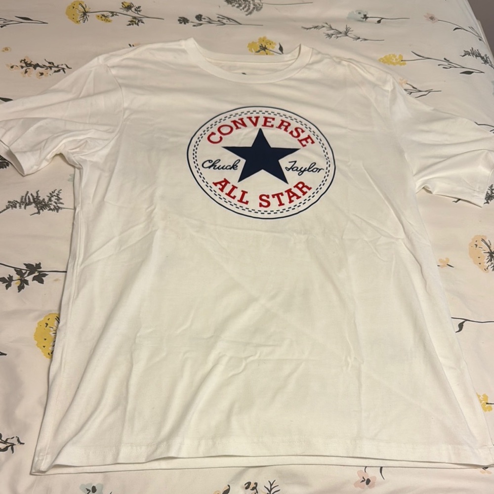 Converse White Short Sleeve Tee with Iconic Logo
